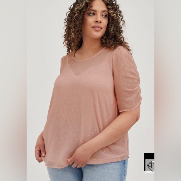 Torrid sz 4 pink blouse NWT - Picture 1 of 9